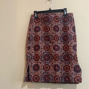 work skirt with intricate design